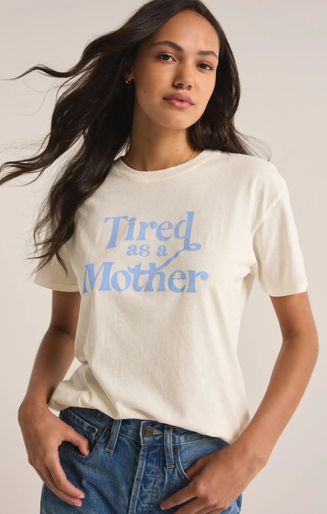 Tired Mom Boyfriend Tee sold by Z Supply product image thumbnail 5