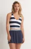 V-Neck Stripe Longline Tank Bra sold by Z Supply