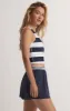 V-Neck Stripe Longline Tank Bra sold by Z Supply