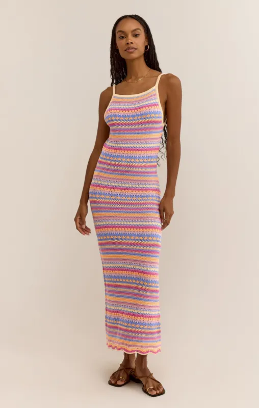 Santa Cruz Stripe Crochet Midi Dress sold by Z Supply