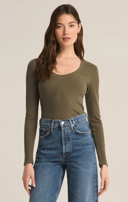 Sirena Rib Long Sleeve Tee sold by Z Supply