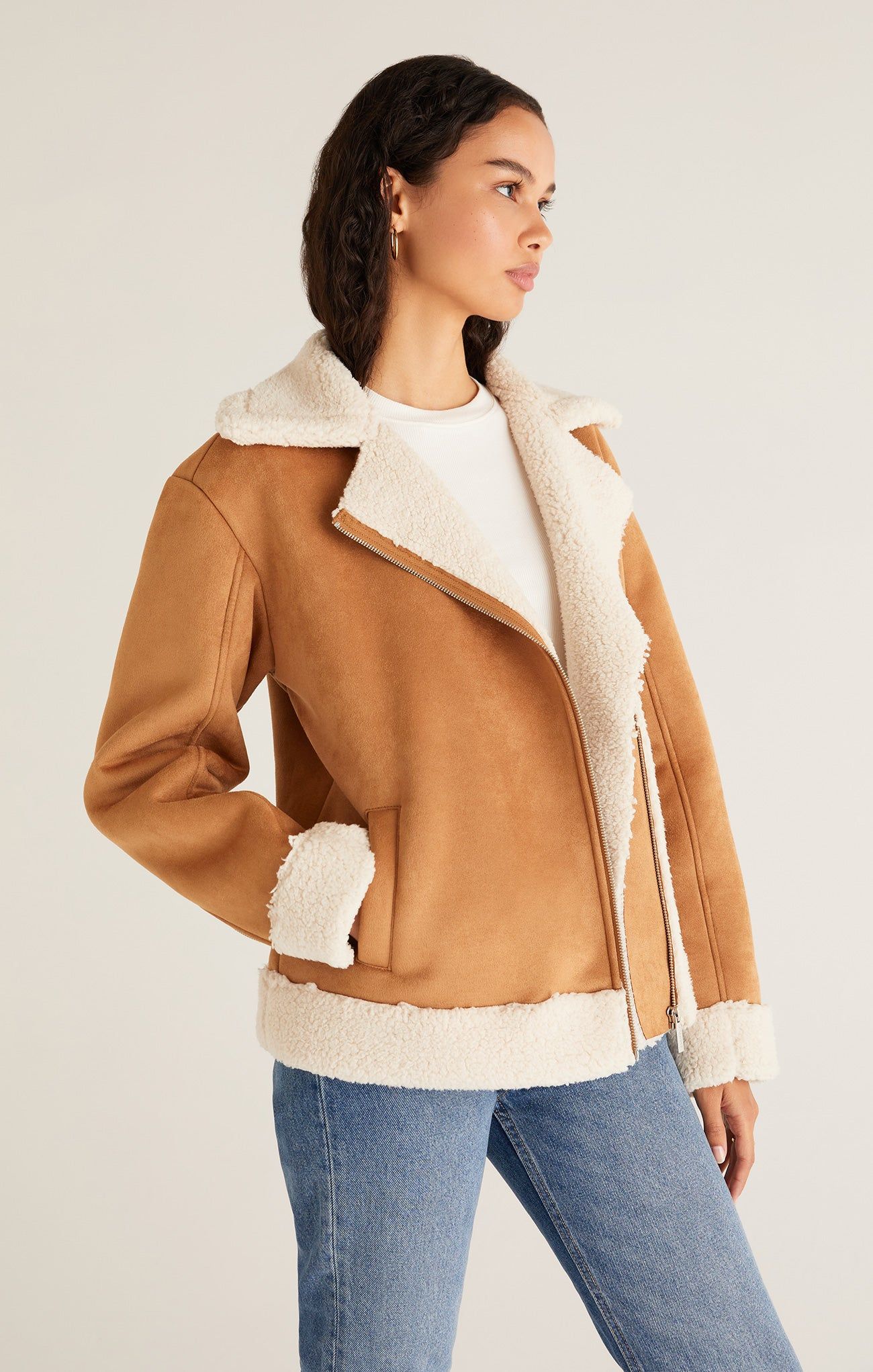 Celeste Faux Suede & Sherpa Jacket sold by Z Supply product image thumbnail 4