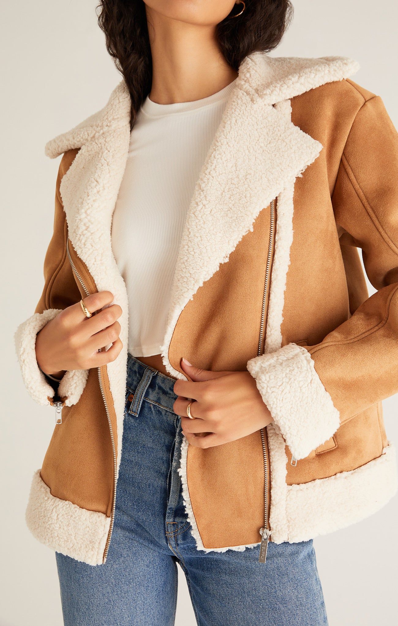 Celeste Faux Suede & Sherpa Jacket sold by Z Supply product image thumbnail 2