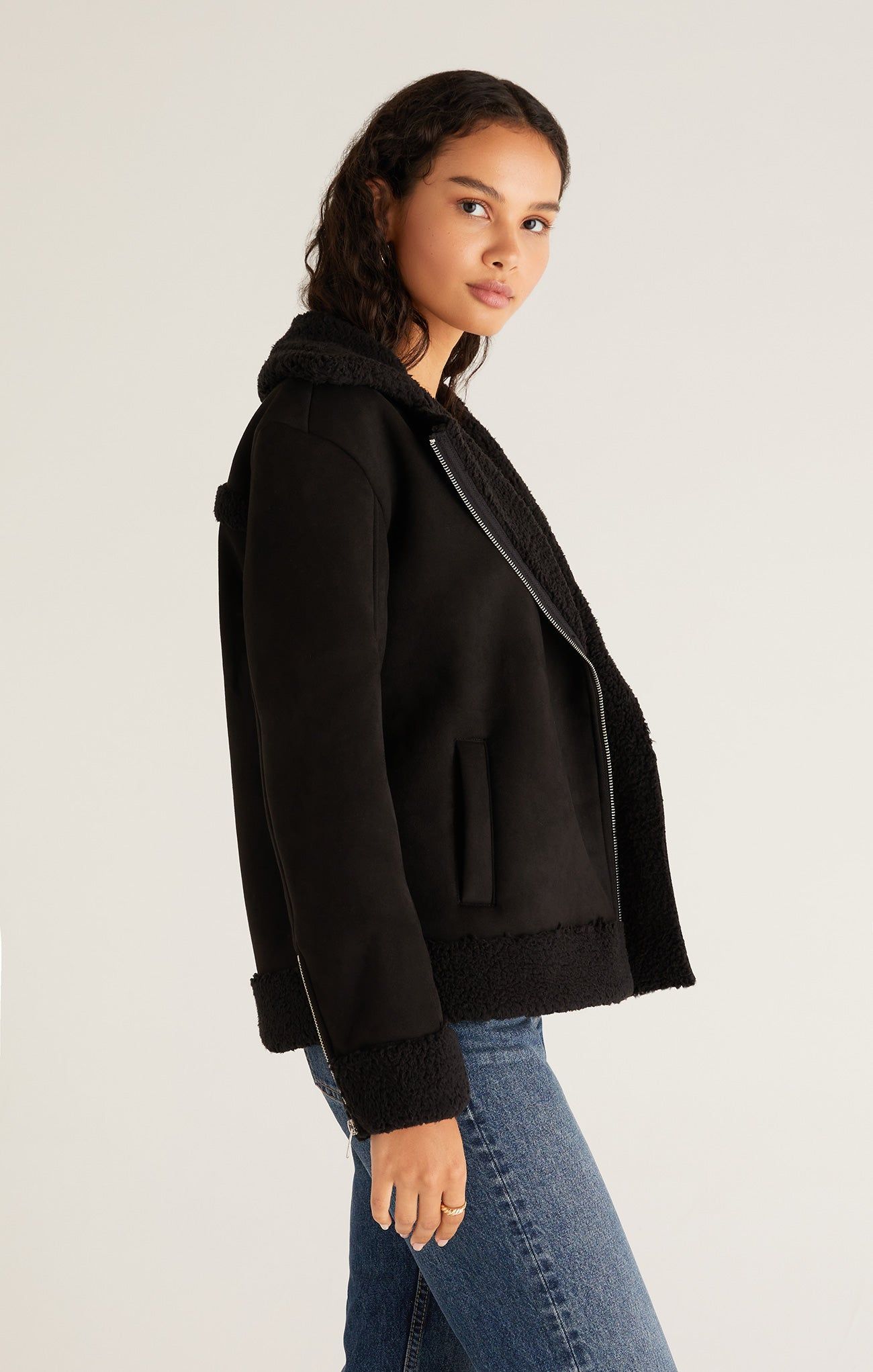 Celeste Faux Suede & Sherpa Jacket sold by Z Supply product image thumbnail 9