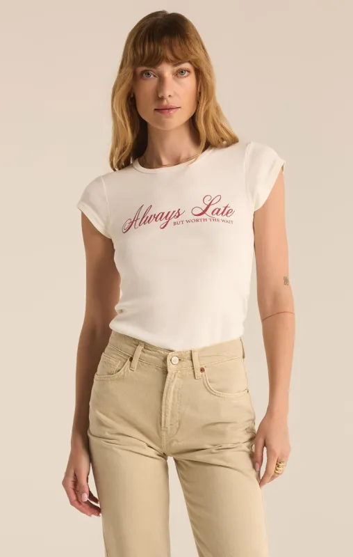 Always Late Cheeky Tee sold by Z Supply