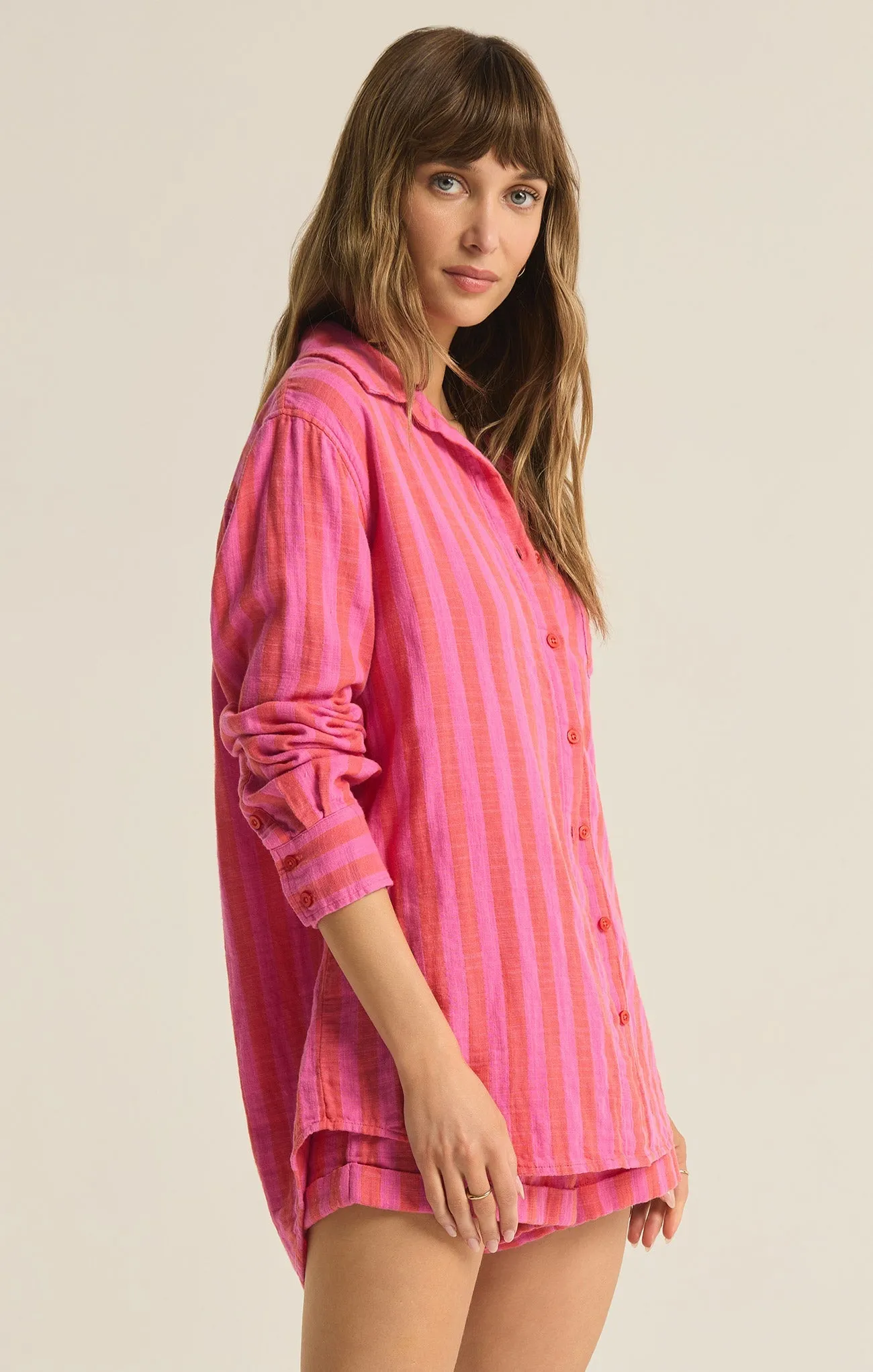 Saturdays Stripe Gauze Shirt sold by Z Supply product image thumbnail 5