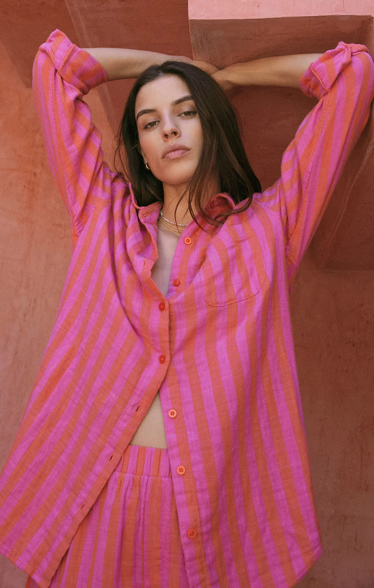 Saturdays Stripe Gauze Shirt sold by Z Supply product image thumbnail 2