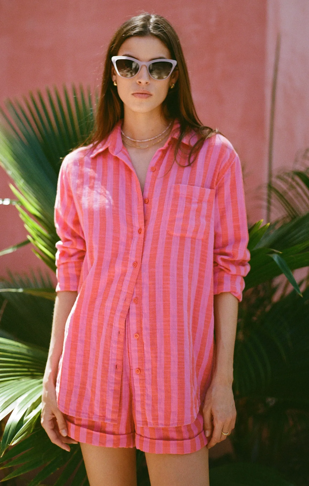 Saturdays Stripe Gauze Shirt sold by Z Supply