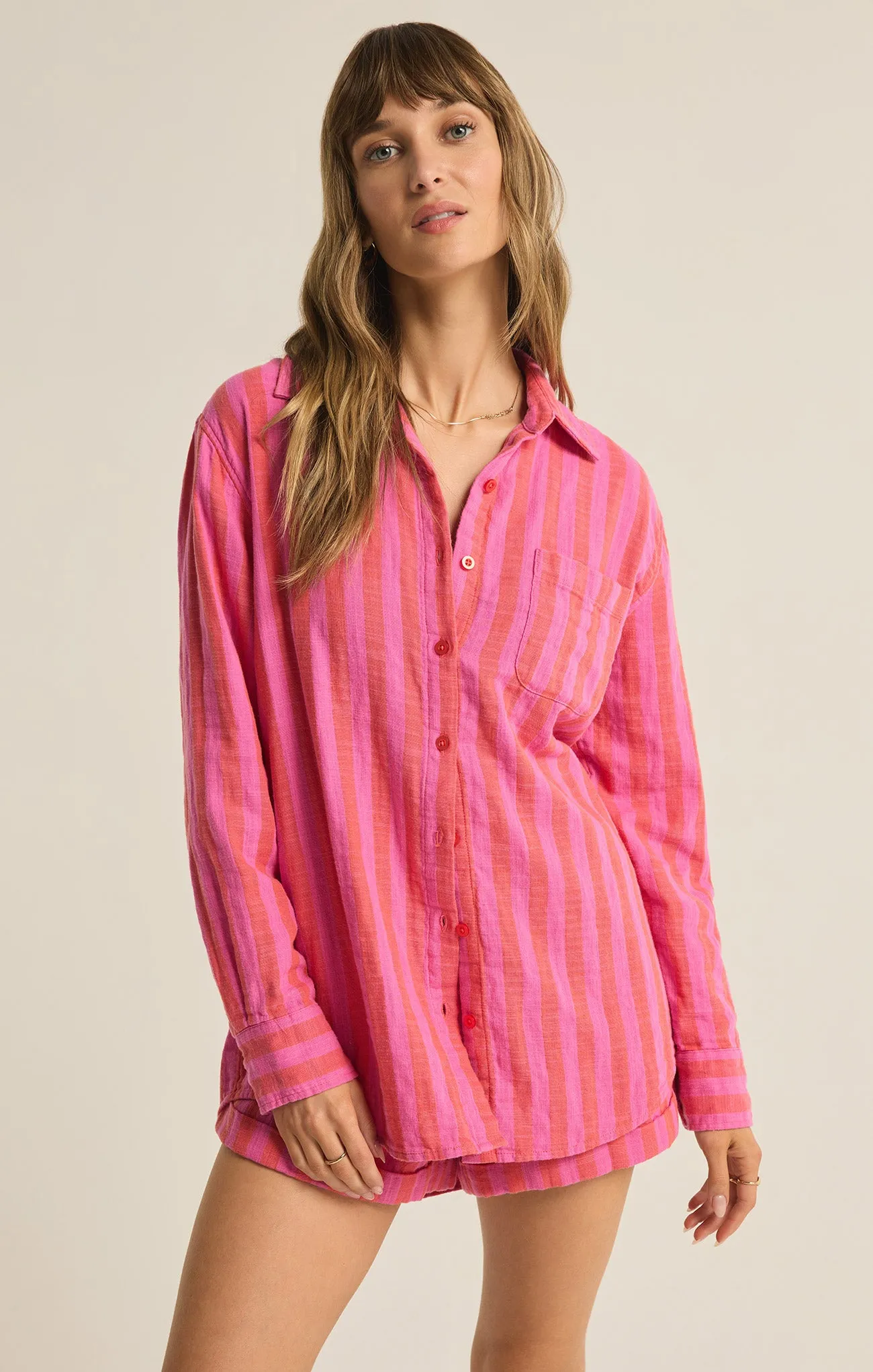 Saturdays Stripe Gauze Shirt sold by Z Supply product image thumbnail 3