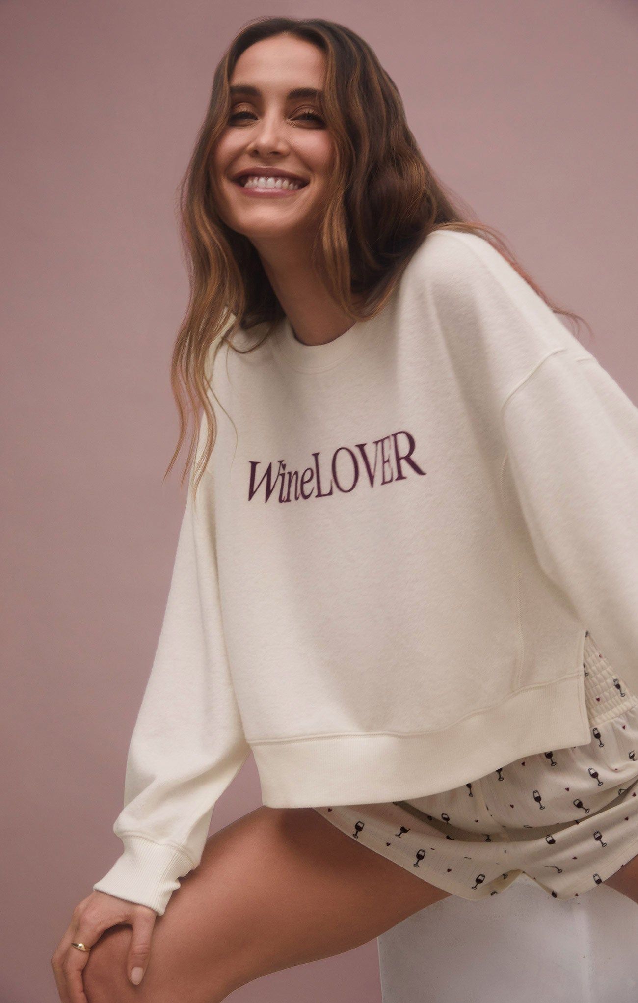 Wine Lover Long Sleeve Top sold by Z Supply product image thumbnail 3