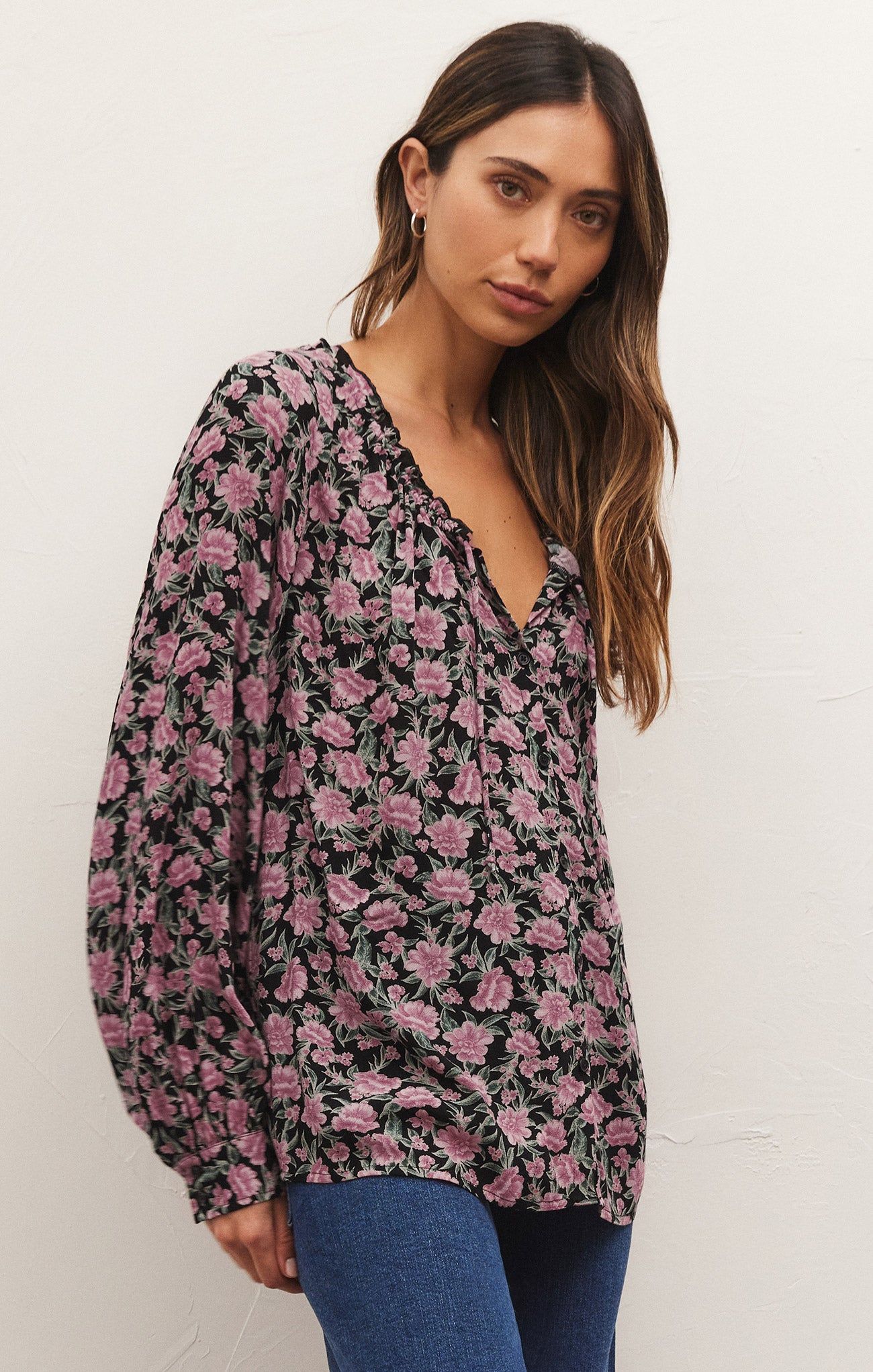 Adella Floral Long Sleeve Top sold by Z Supply product image thumbnail 3
