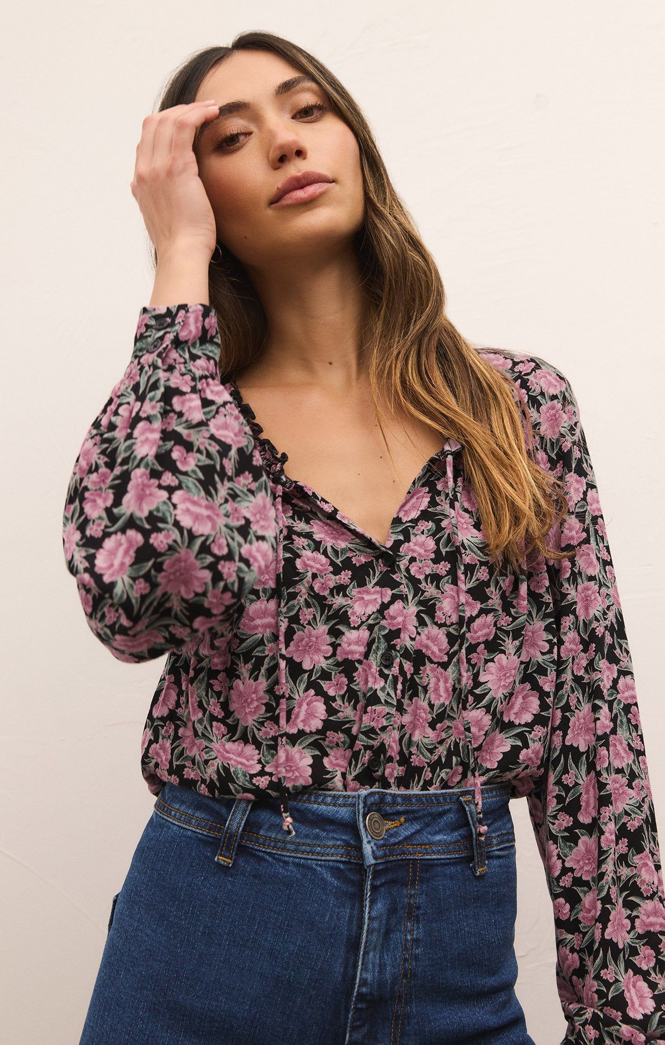 Adella Floral Long Sleeve Top sold by Z Supply product image thumbnail 4