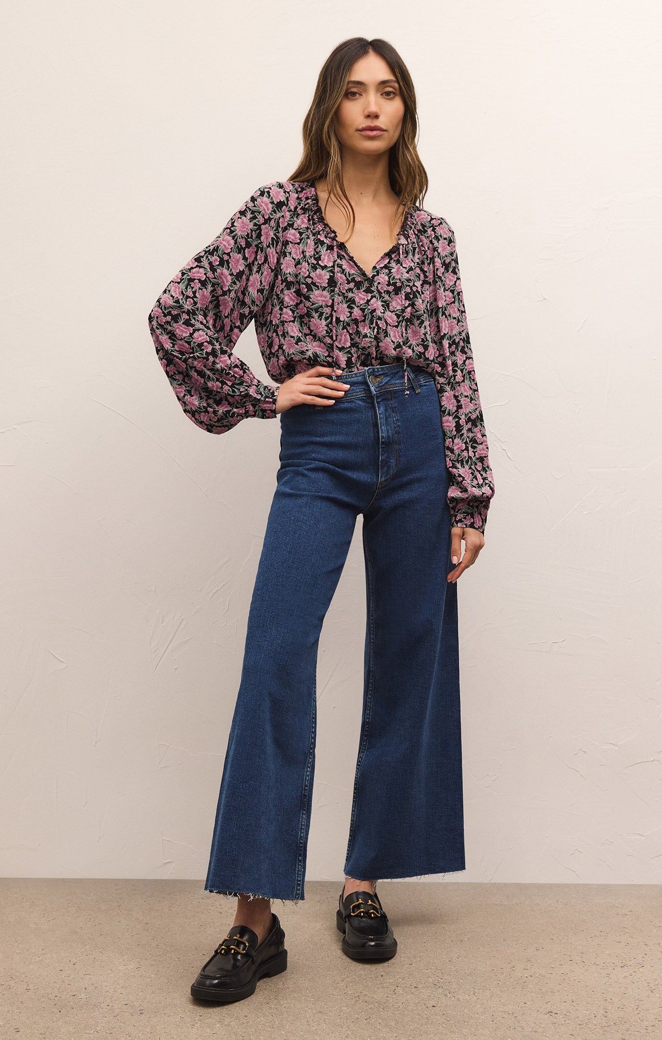 Adella Floral Long Sleeve Top sold by Z Supply