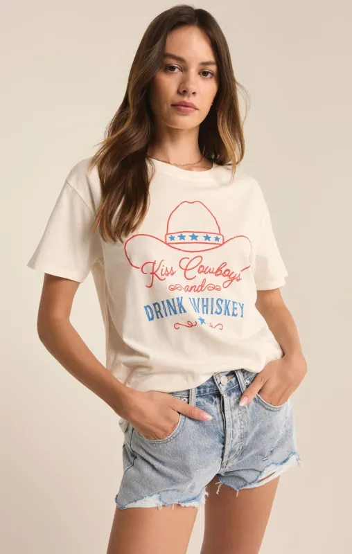 Kiss Cowboys Boyfriend Tee sold by Z Supply