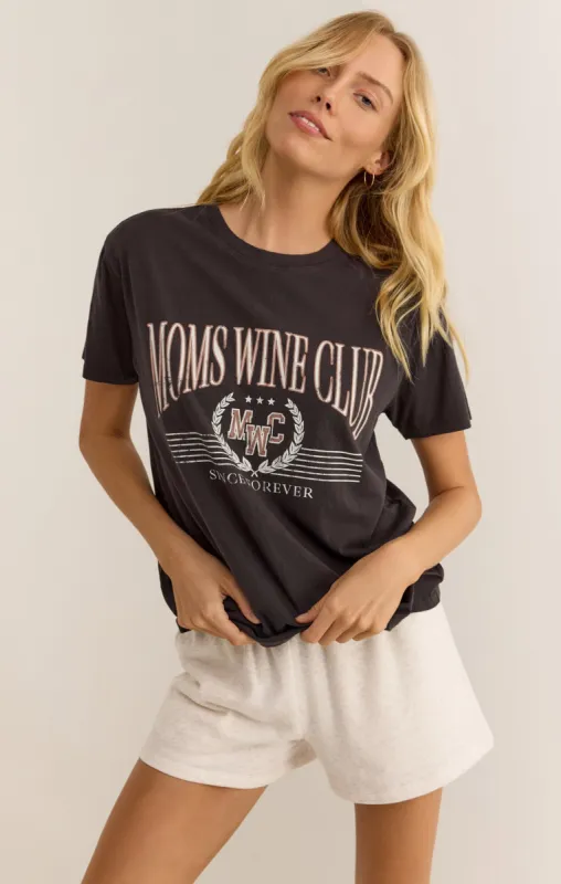 Boyfriend Moms Wine Club Tee sold by Z Supply