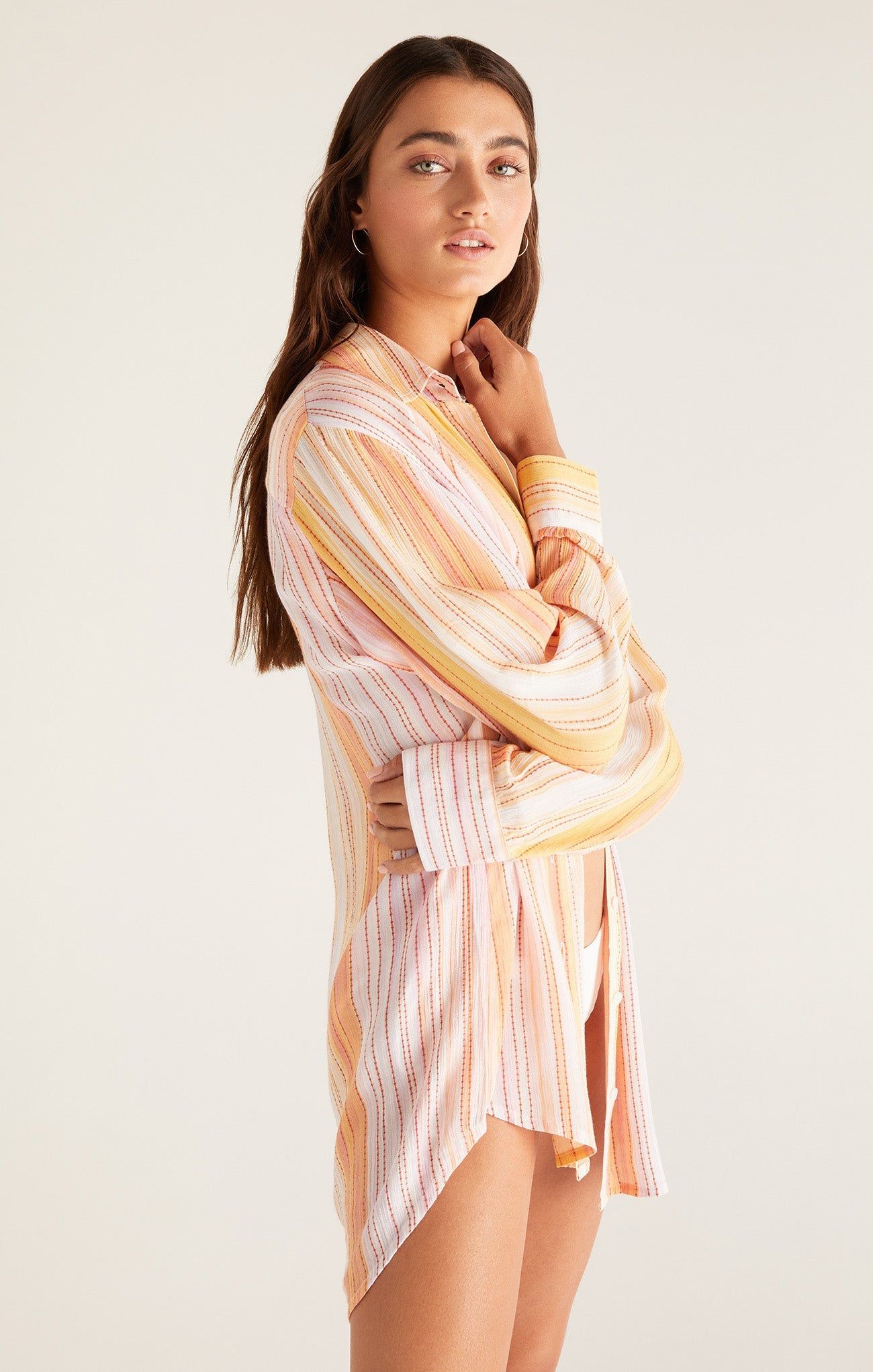 Poolside Rainbow Stripe Shirt sold by Z Supply product image thumbnail 3