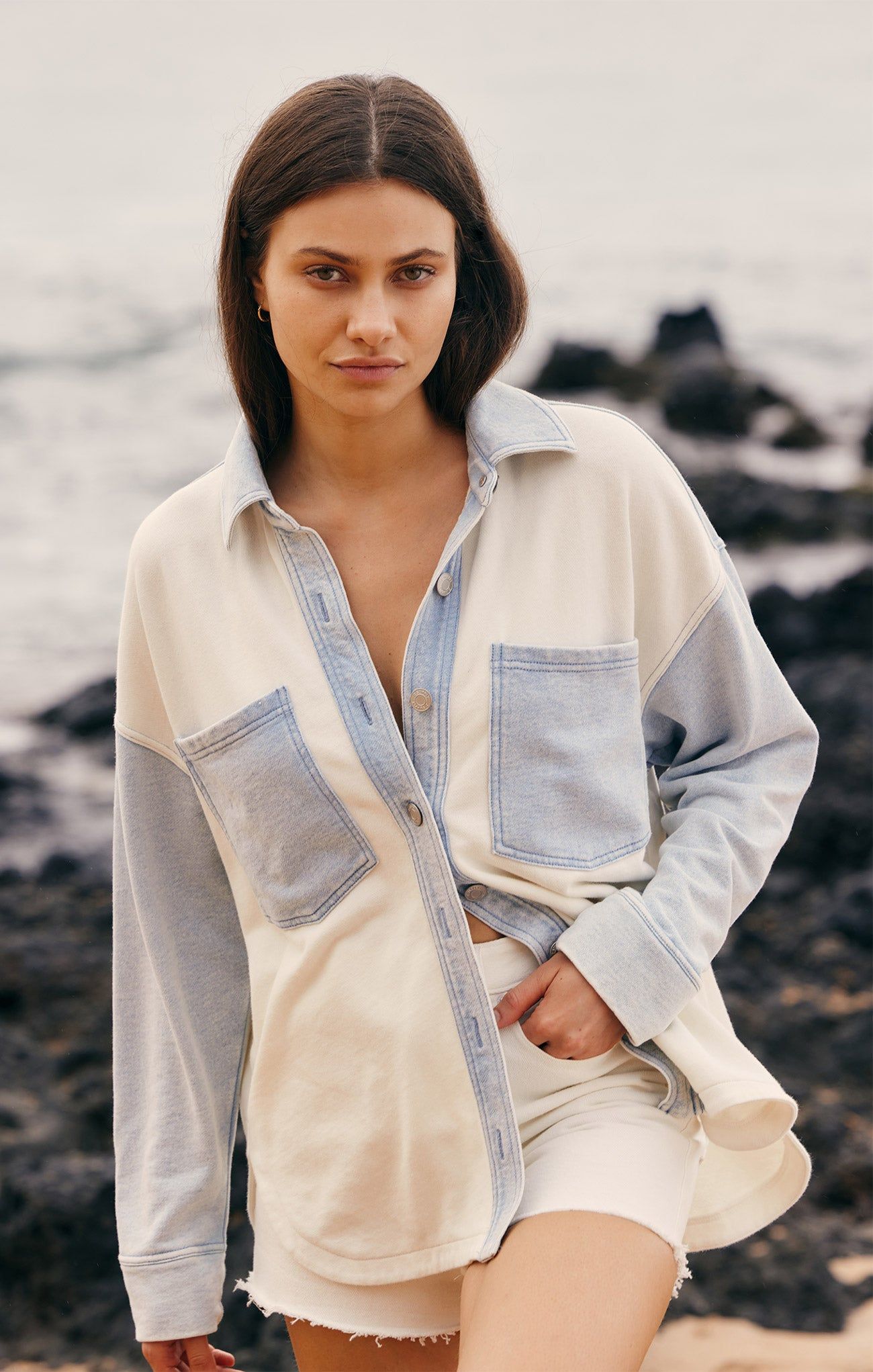 All Day Knit Denim Color Block Jacket sold by Z Supply product image thumbnail 11