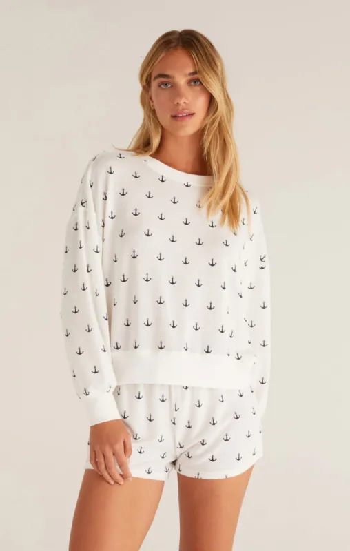 Elle Anchor Long Sleeve Top sold by Z Supply