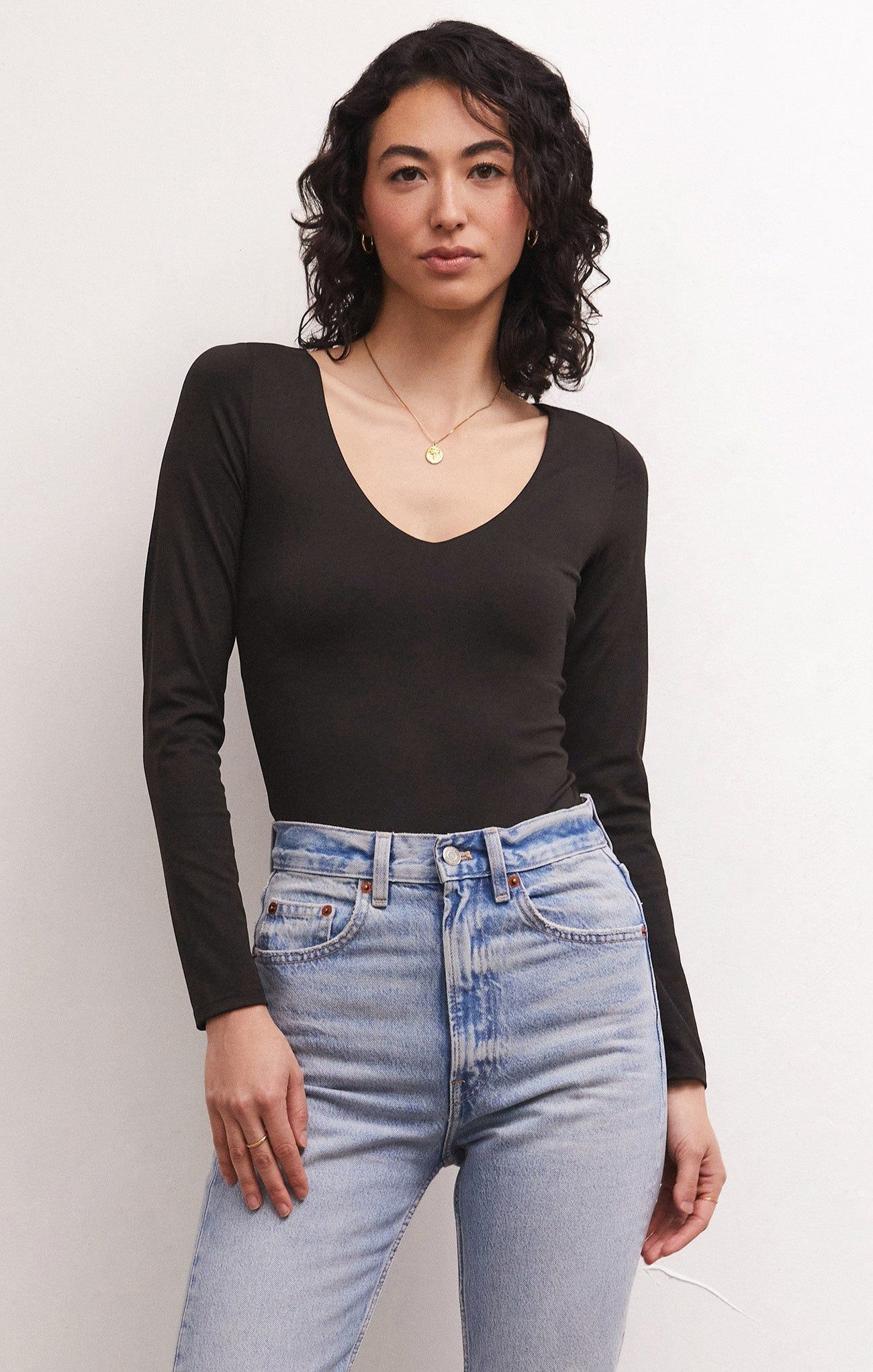 So Smooth V-Neck Bodysuit sold by Z Supply