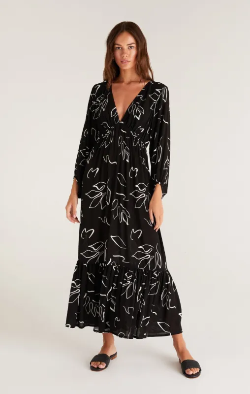 Celina Abstract Floral Maxi Dress made by Z Supply