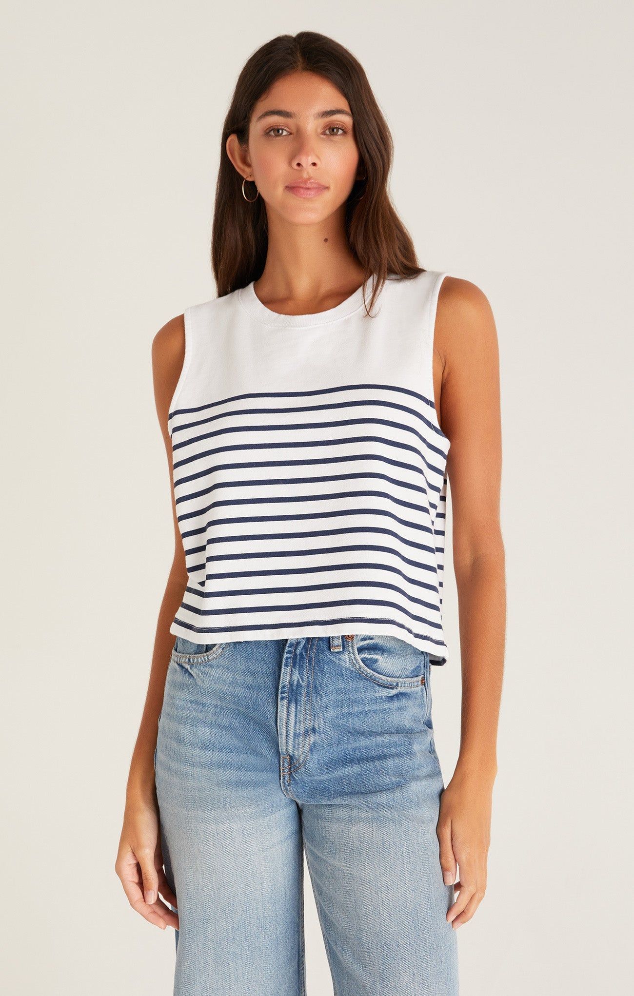 Sloane Stripe Terry Tank sold by Z Supply
