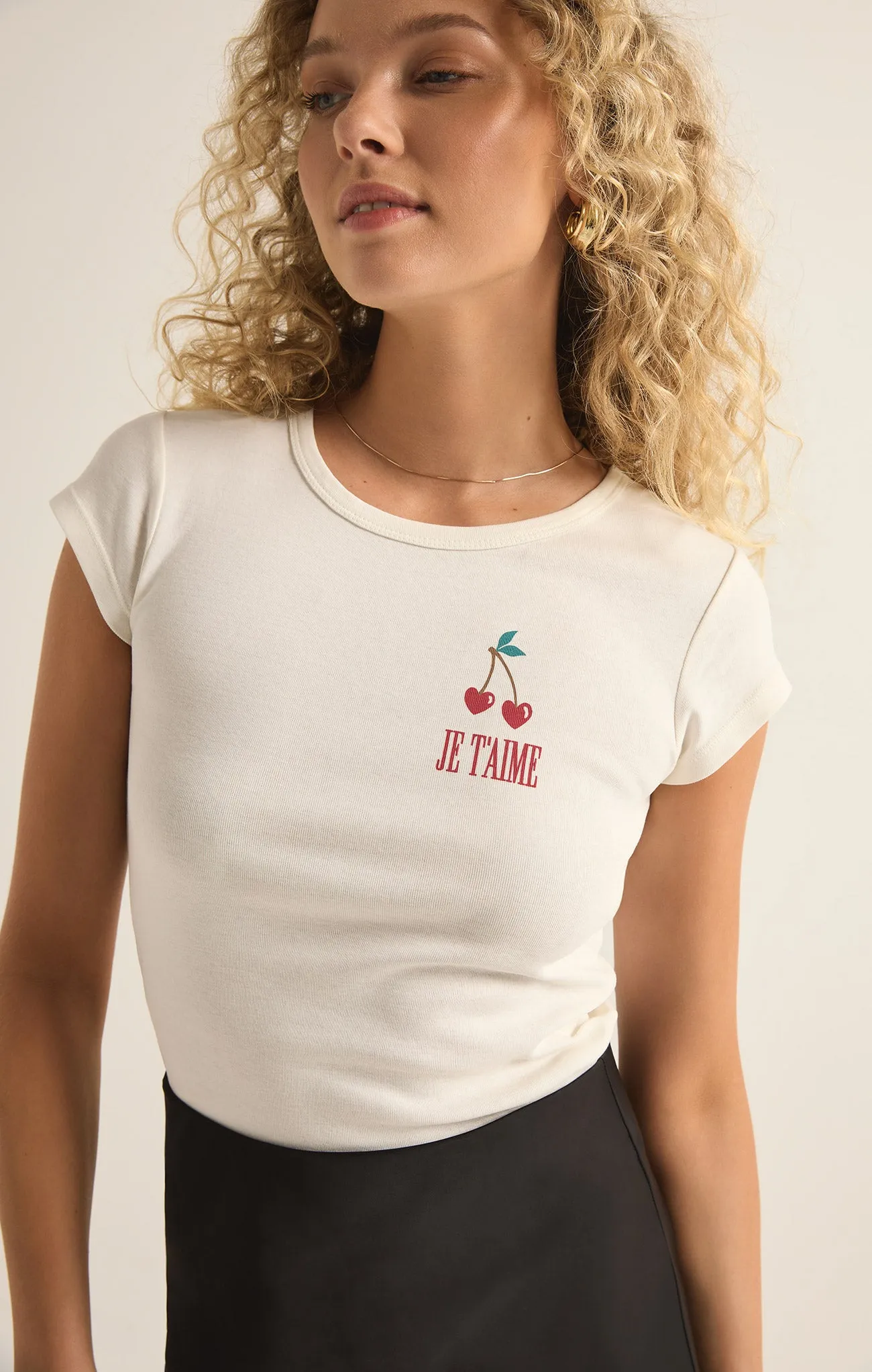 Je T'aime Cheeky Tee sold by Z Supply product image thumbnail 5