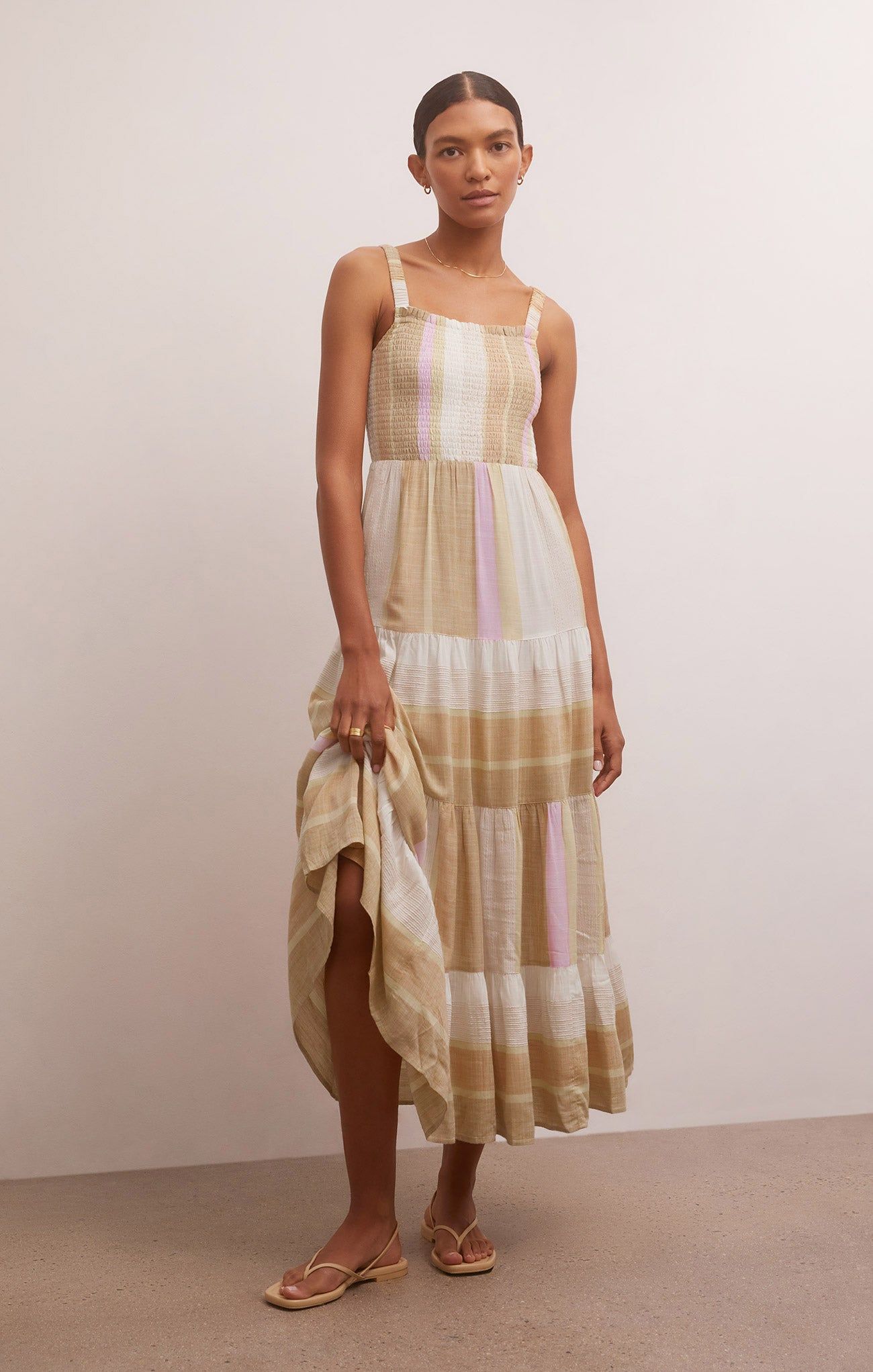 Kyara Striped Smocked Maxi Dress sold by Z Supply