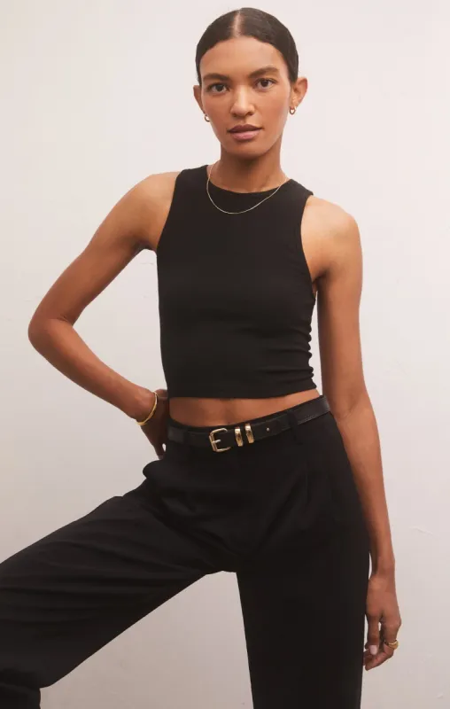Hannah Cropped Rib Tank sold by Z Supply