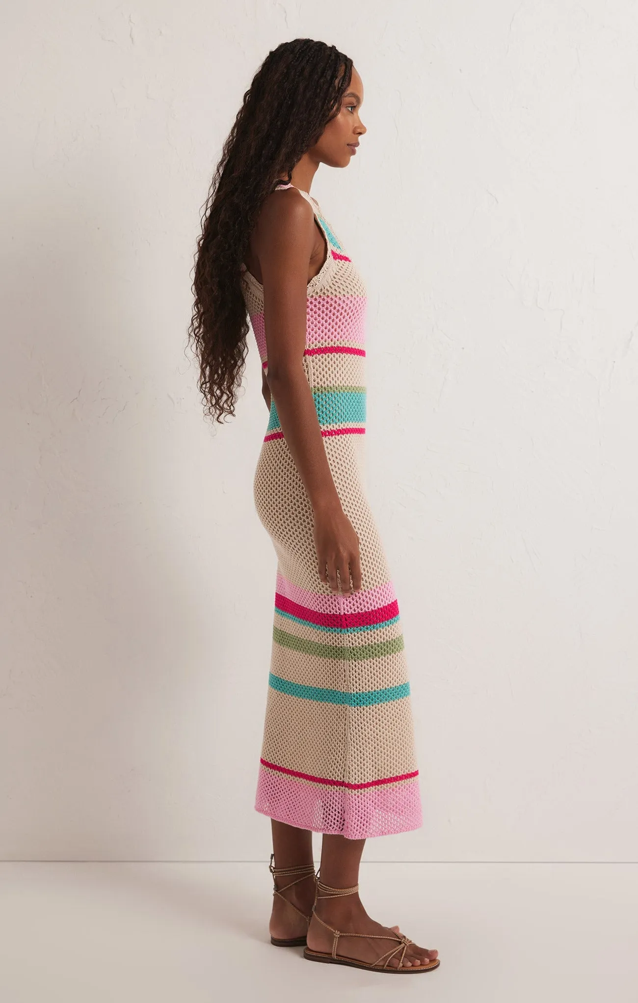 Ibiza Stripe Crochet Sweater Midi Dress sold by Z Supply product image thumbnail 5