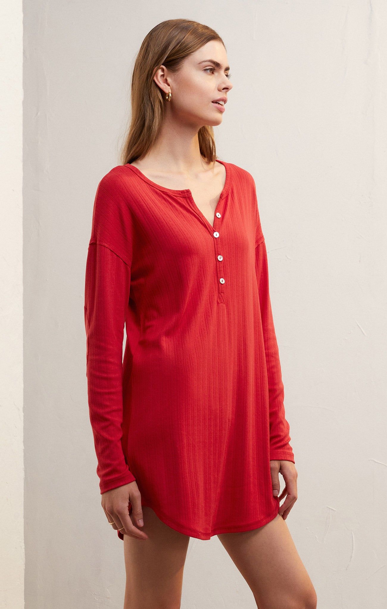 Laurel Pointelle Long Sleeve Nightshirt sold by Z Supply product image thumbnail 3