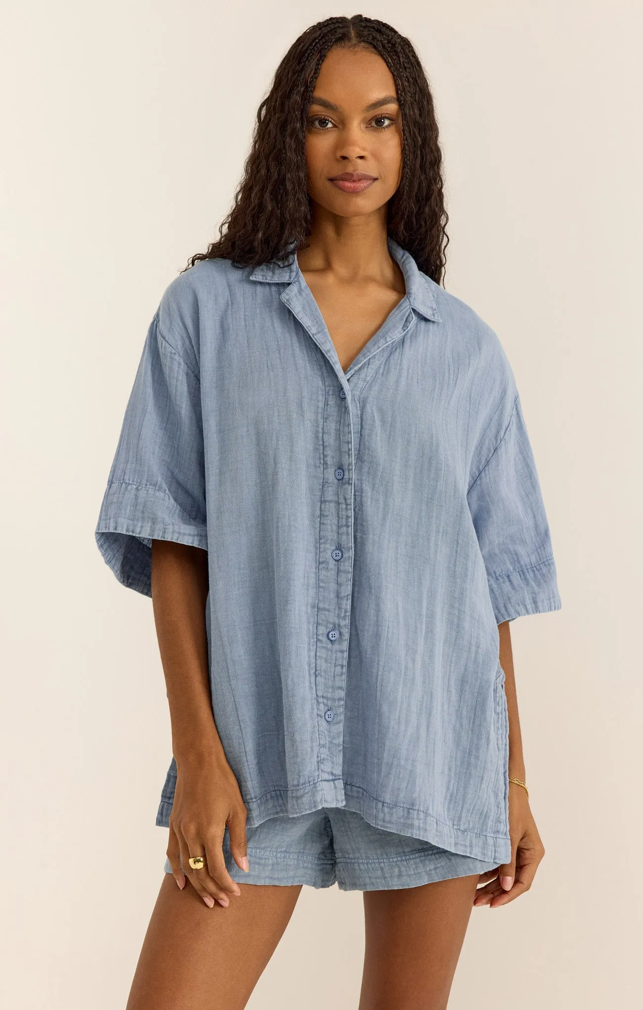 Wave Breaker Gauze Shirt sold by Z Supply product image thumbnail 3