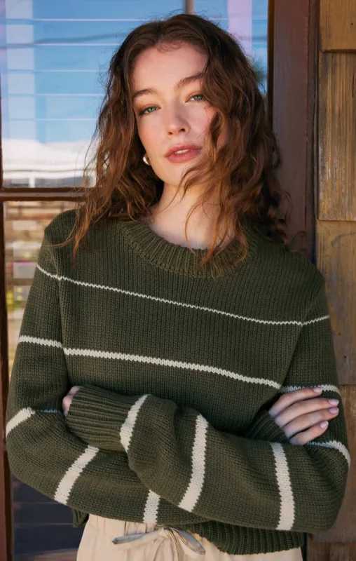 Milan Stripe Cropped Sweater sold by Z Supply