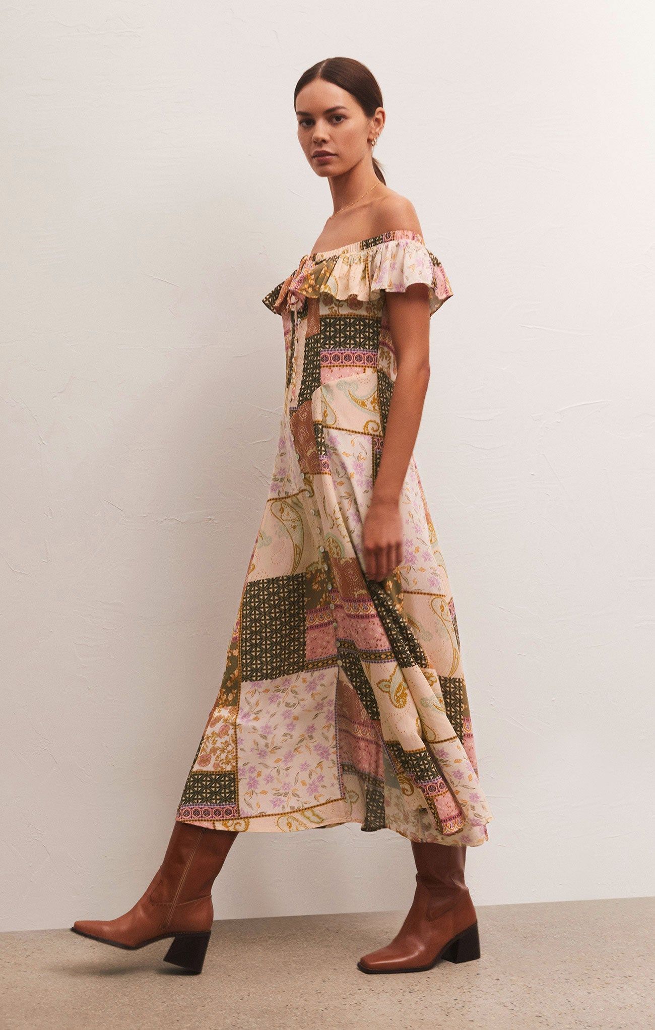 Veda Off Shoulder Midi Dress sold by Z Supply product image thumbnail 3