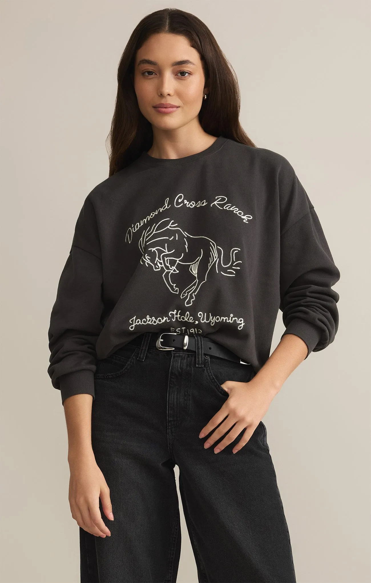 Bronc Embroidered Sunday Sweatshirt sold by Z Supply