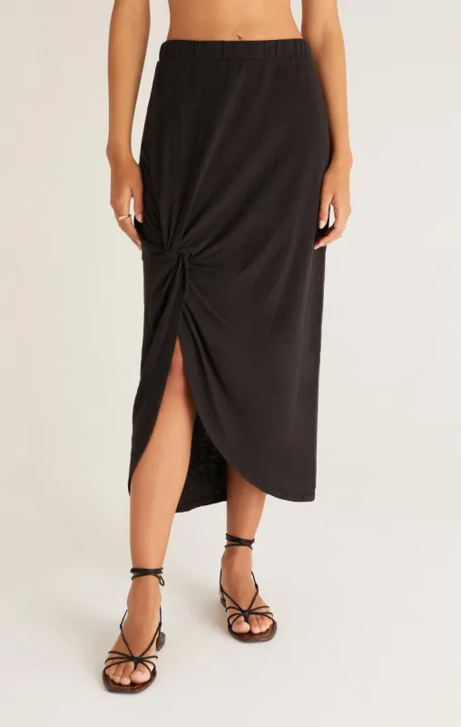 Sabina Cotton Slub Knot Skirt sold by Z Supply