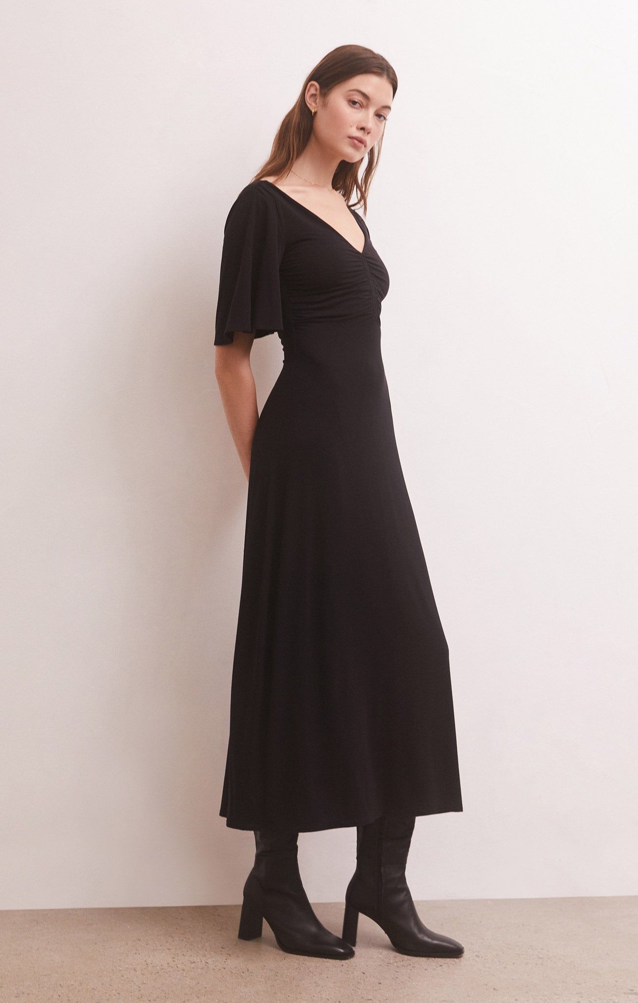 Kara Flutter Sleeve Midi Dress sold by Z Supply product image thumbnail 4