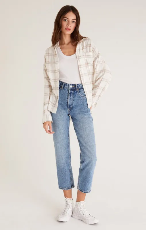 Clio Plaid Button Up sold by Z Supply