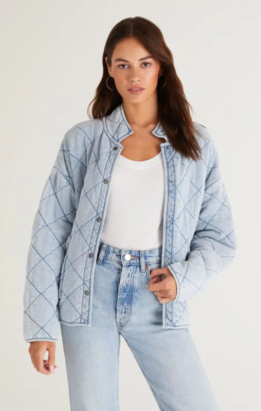 Maya Knit Denim Quilted Jacket sold by Z Supply