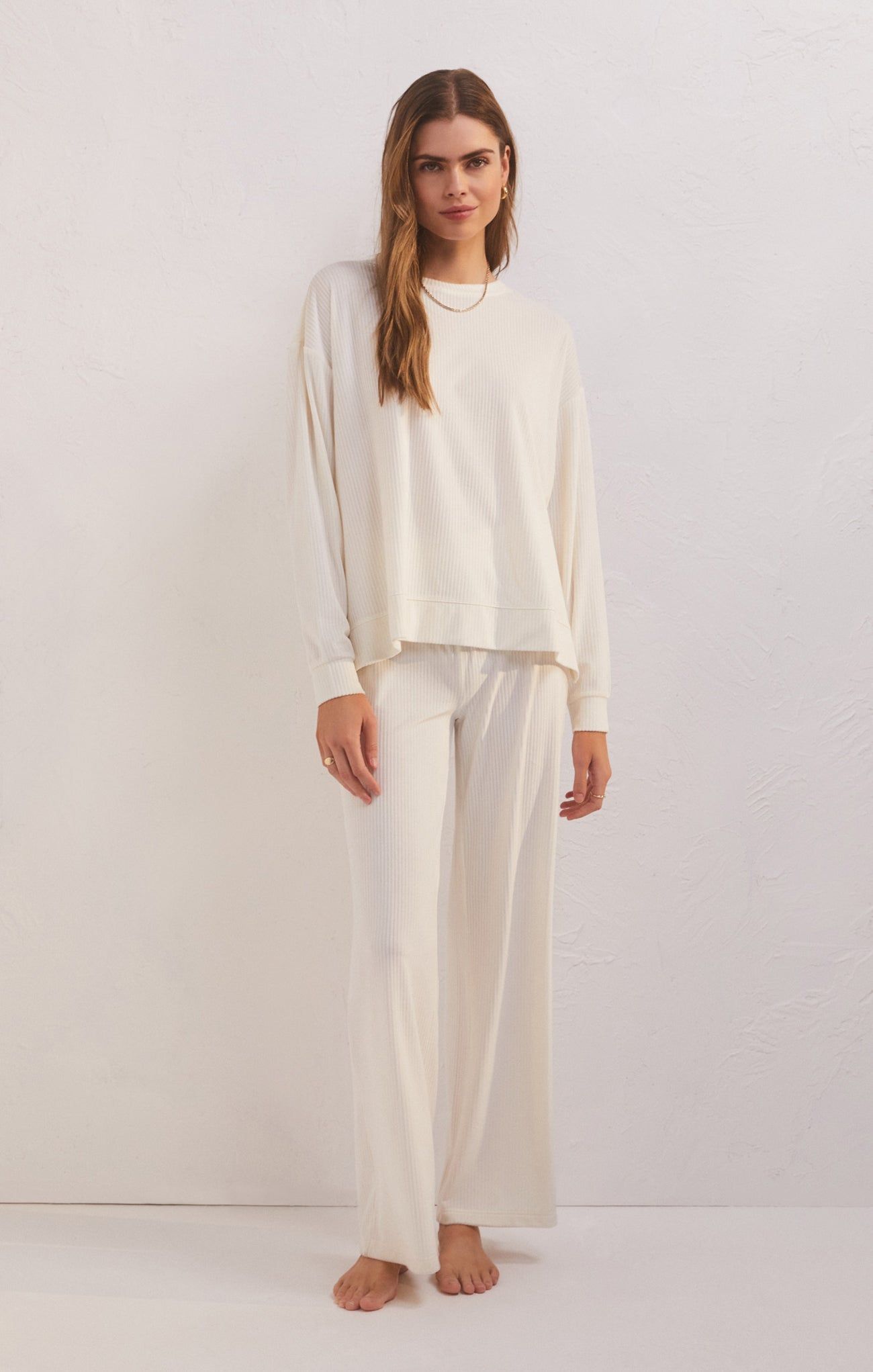 Night In Velour Long Sleeve Top sold by Z Supply product image thumbnail 4