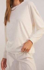 Night In Velour Long Sleeve Top sold by Z Supply