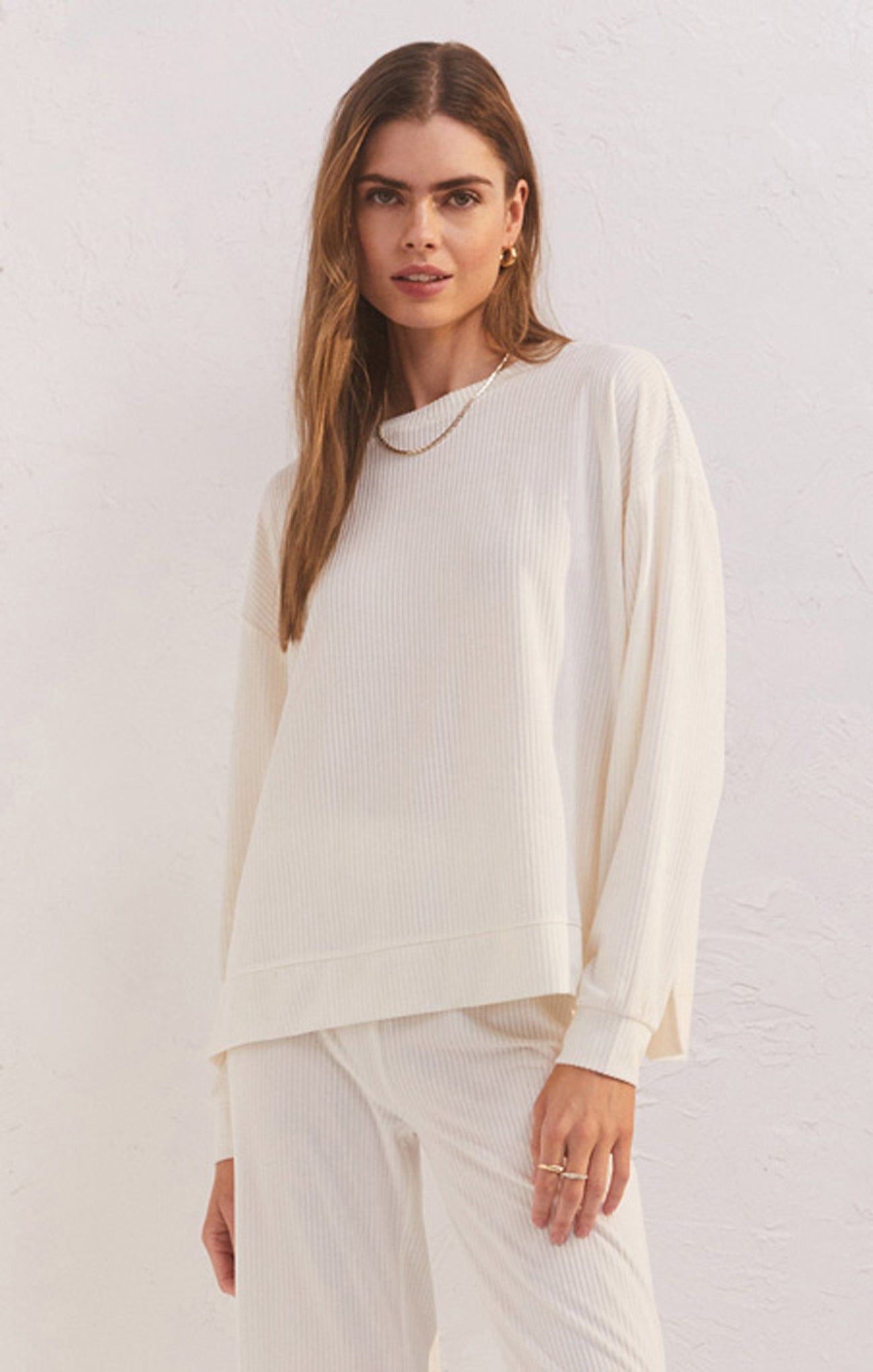 Night In Velour Long Sleeve Top sold by Z Supply