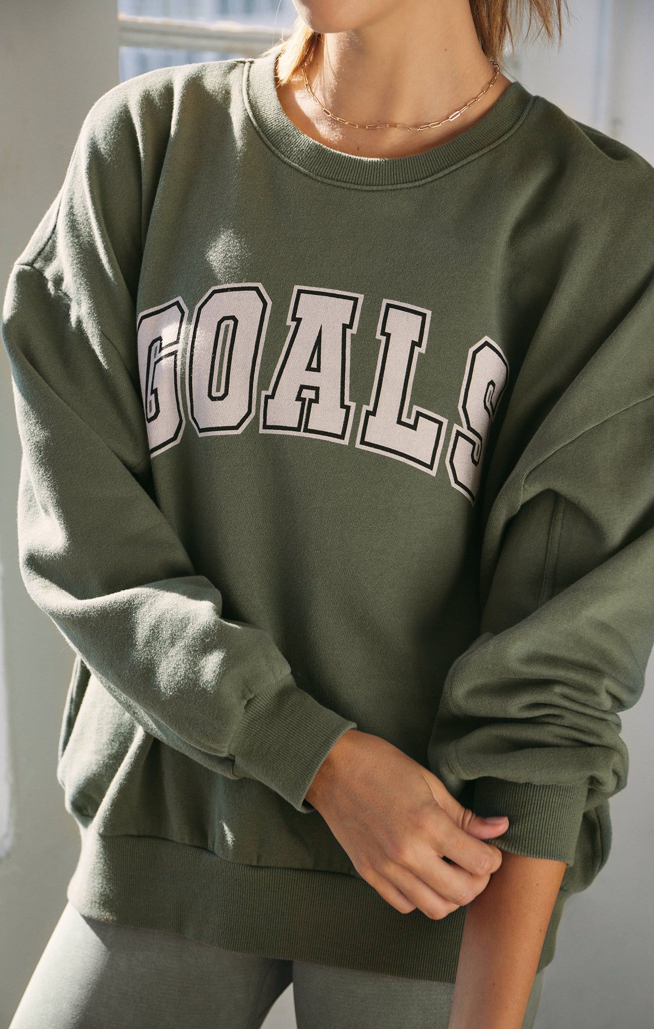 Oversized Goals Crew Sweatshirt sold by Z Supply