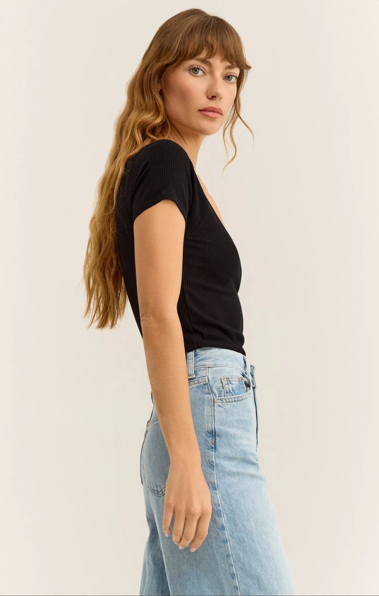 Kallen Rib Cropped Tee sold by Z Supply product image thumbnail 3