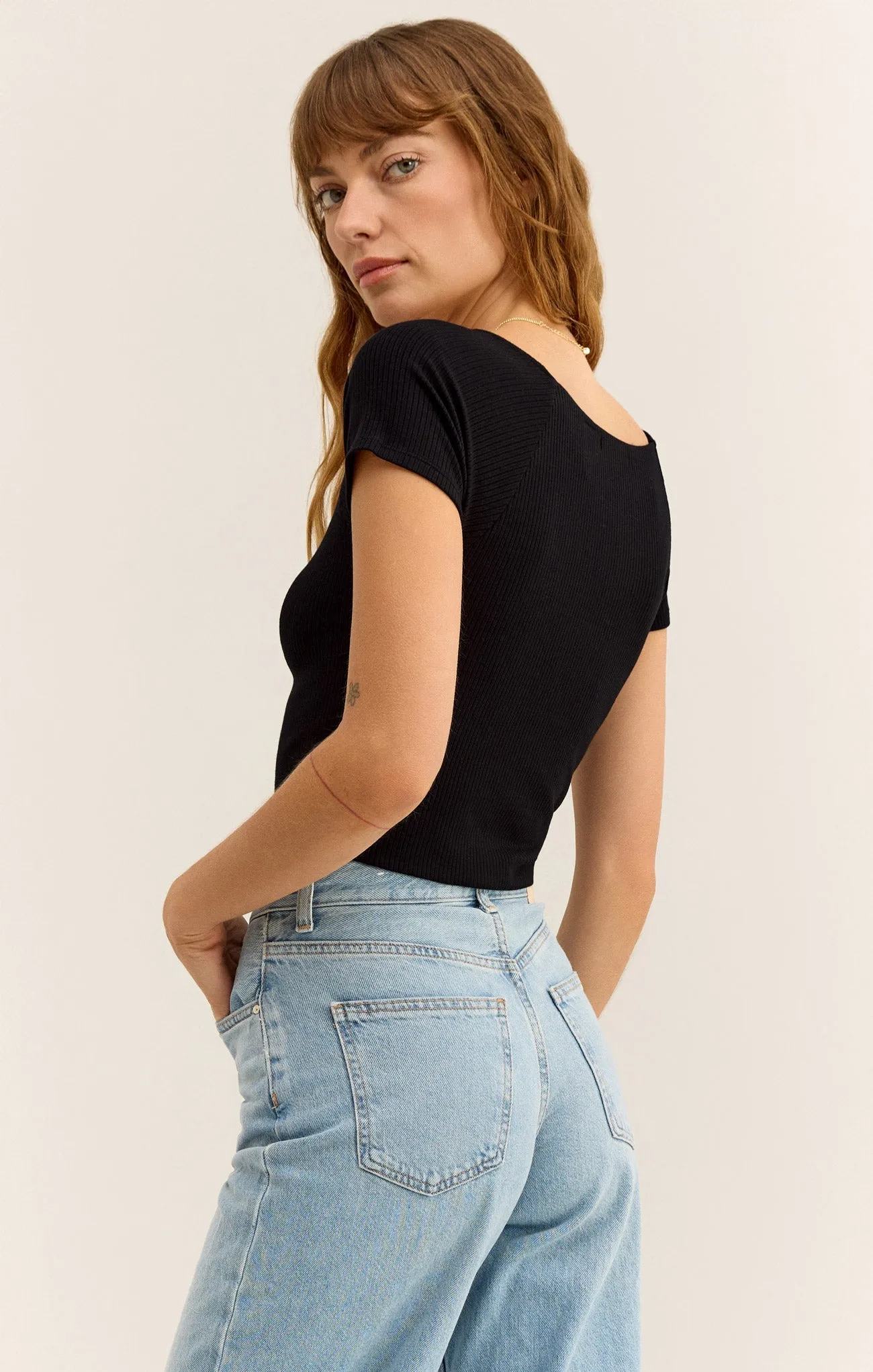 Kallen Rib Cropped Tee sold by Z Supply product image thumbnail 2