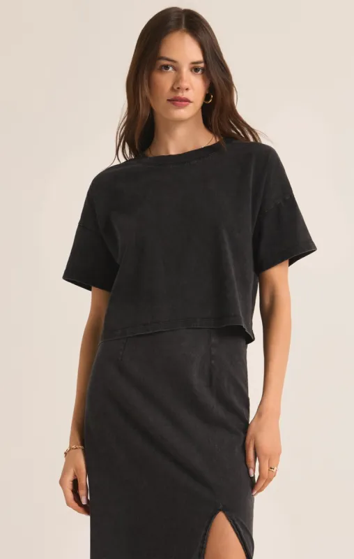 Sway Cotton Jersey Cropped Tee made by Z Supply