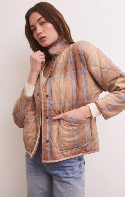 Maya Plaid Quilted Jacket sold by Z Supply