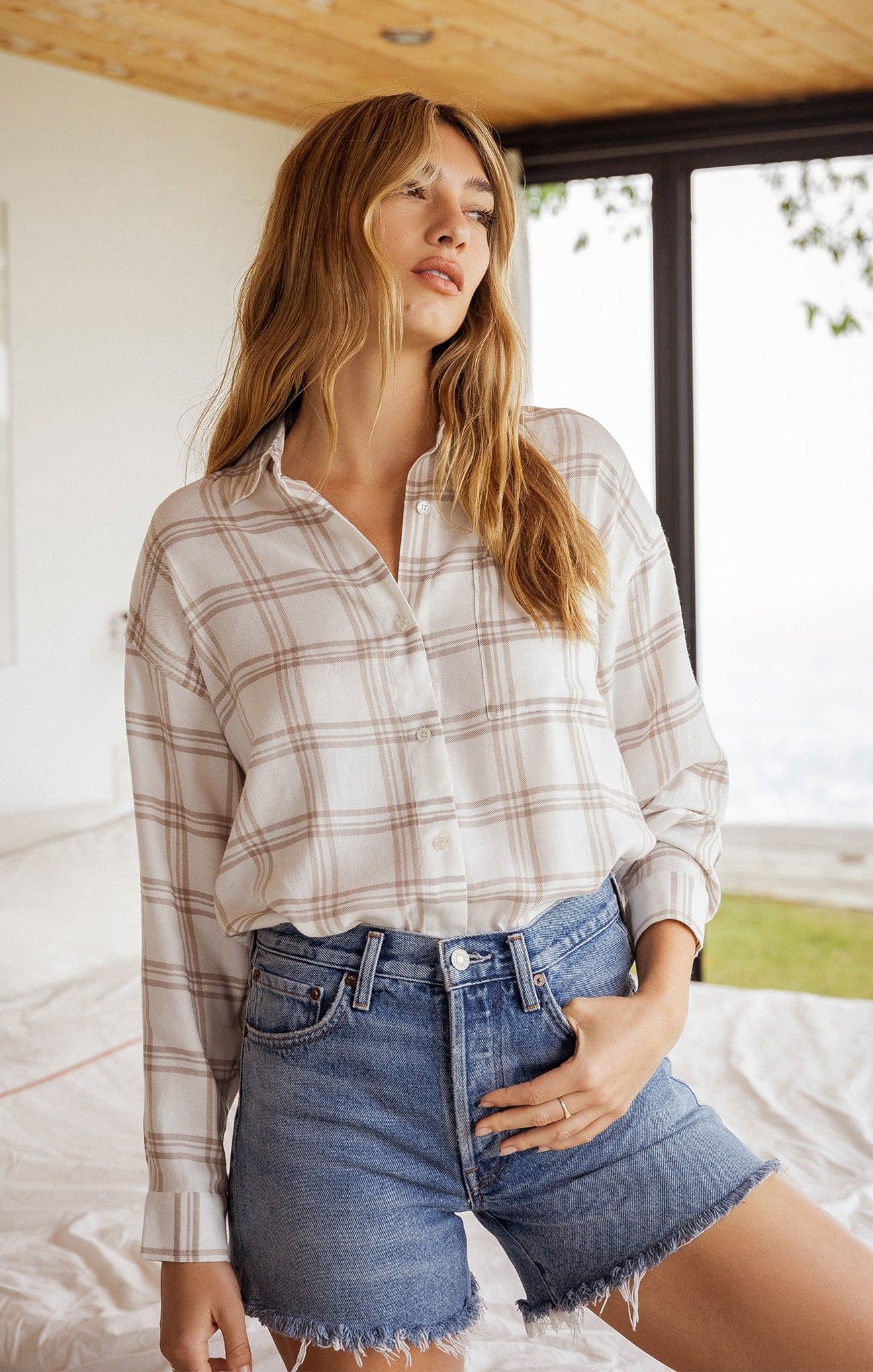 Clio Plaid Button Up sold by Z Supply product image thumbnail 5