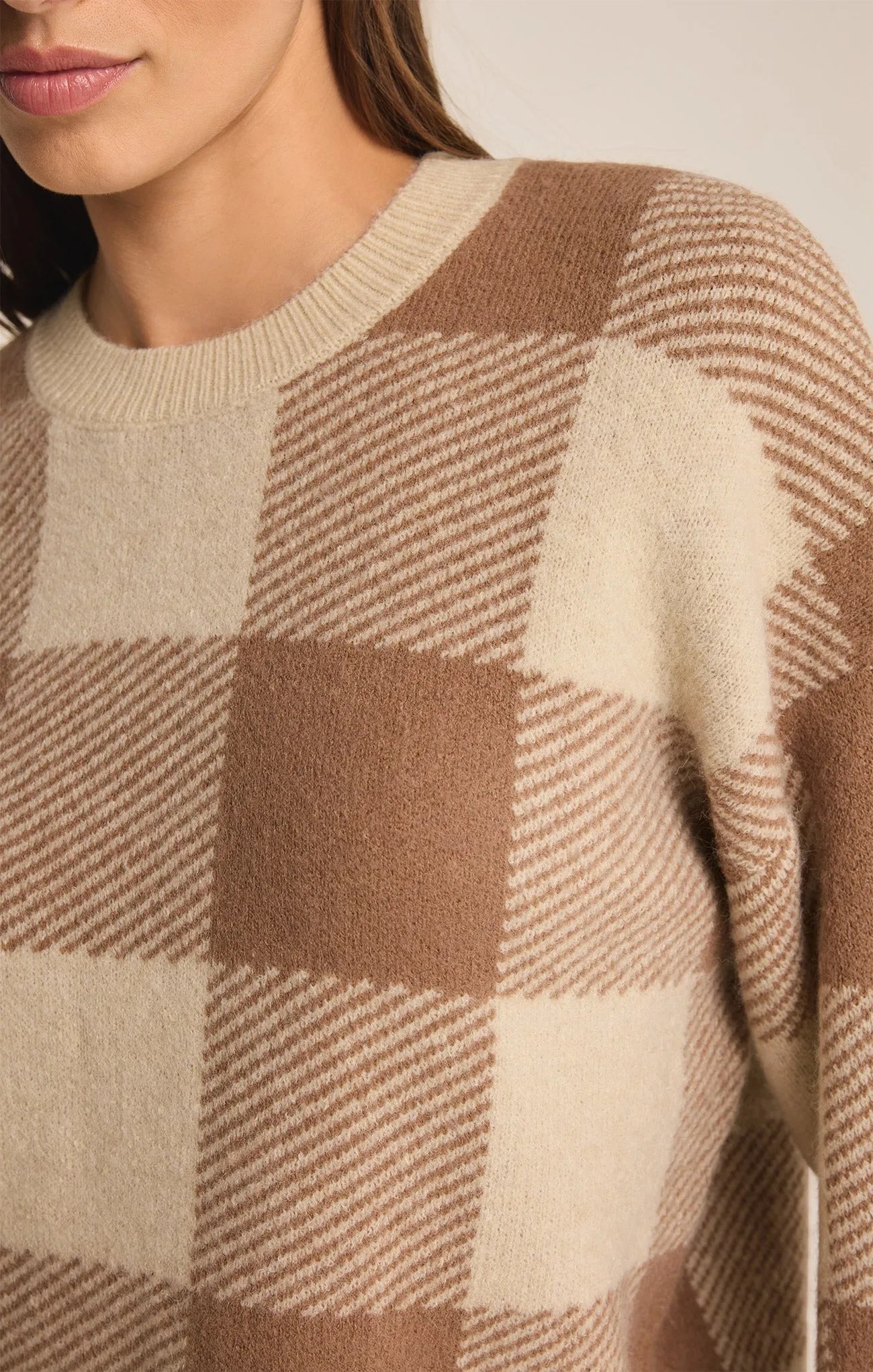 Check You Later Plaid Sweater sold by Z Supply product image thumbnail 4