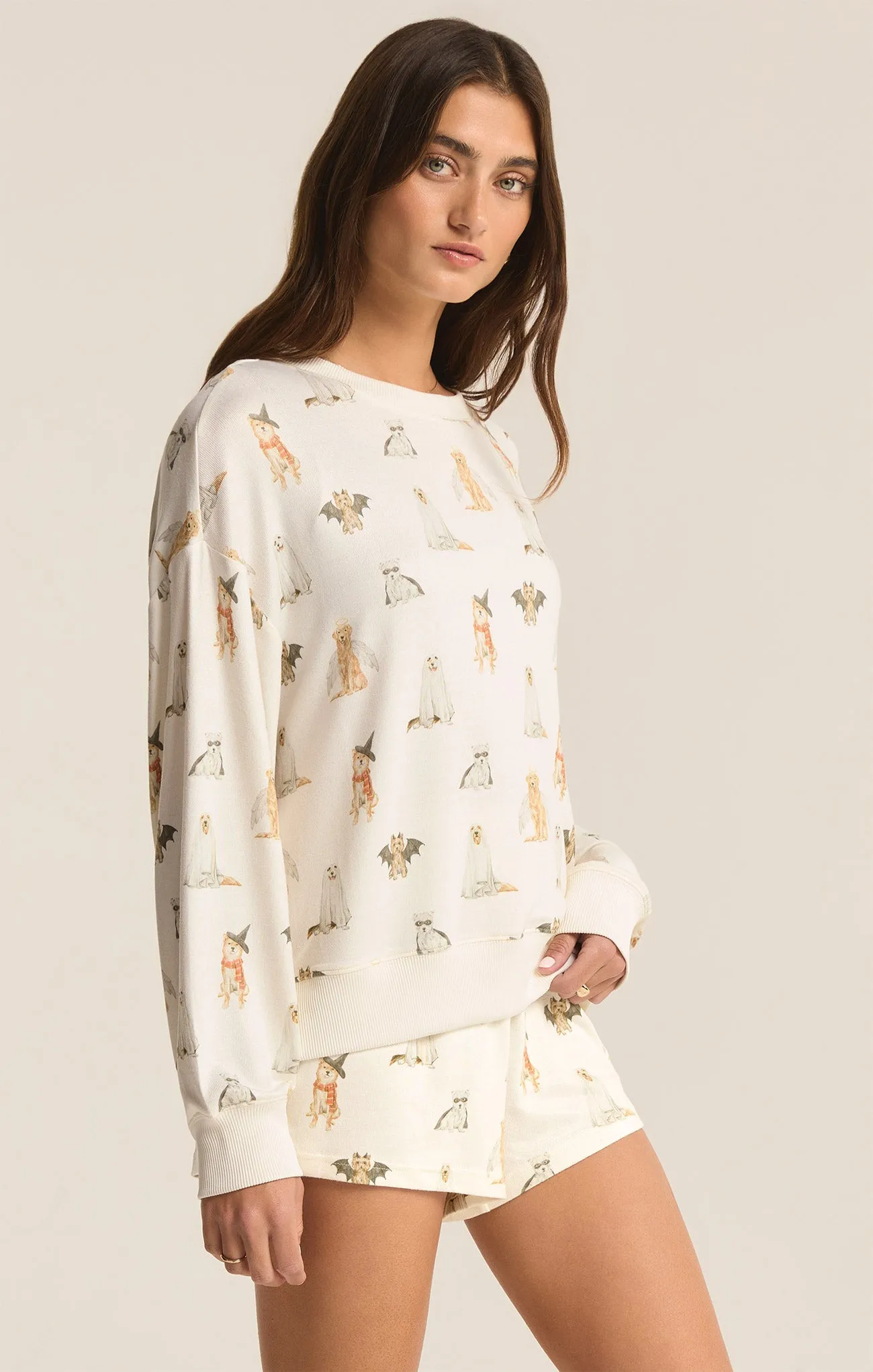 Hey Boo Dog Long Sleve Top sold by Z Supply product image thumbnail 3