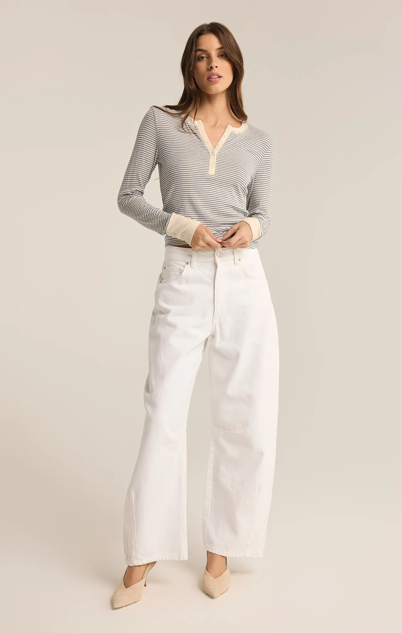 Scarlett Stripe Rib Henley sold by Z Supply product image thumbnail 4